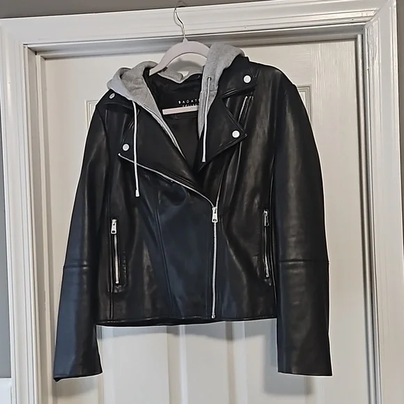 Bagatelle Women's Black Leather Jacket - Picture 5 of 7